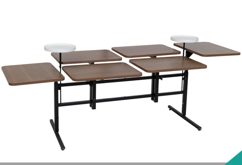 Table de cafeteria à multi surfaces 